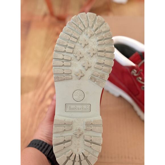 TIMBERLAND NELLIES DOUBLE RED NUBUCK WOMENS SIZE 8 - Picture 9 of 9
